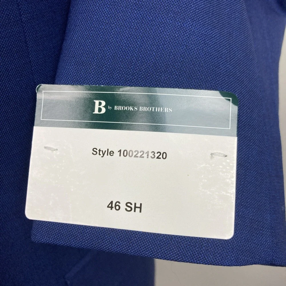 B By Brooks Brothers Mens 2-pc Suit Classic-Fit Jacket 46S Pant 38x30 Blue Wool